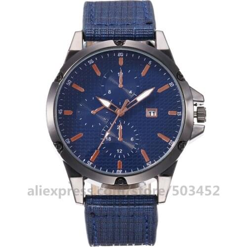 100pcs/lot No Logo 920509 Men Watch Leather Brand Simple Watch Men Casual Business Calendar Watch Mens Three Eye Fitness Watch