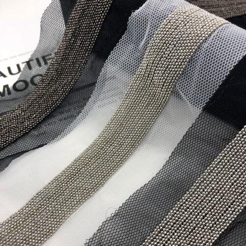 15rows/18rows Beaded Chain Silver Fringe Trimming Lace Ribbon Scrapbooking Applique Embellishment Sewing Renda For Wedding Dress