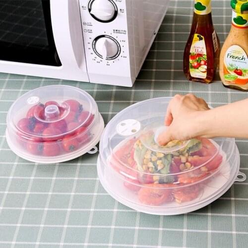 2 Sizes Food Splatter Guard Microwave Food Anti-Sputtering Cover Oven Oil Cap With Steam Vents Magnetic Splatter Lid Cookware