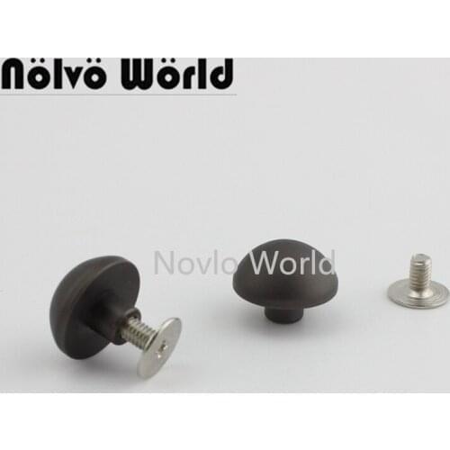 8 pieces, 13mm, matte gunmatal handbag hardware metal accessories metal nail luggage belt screw fittings nail