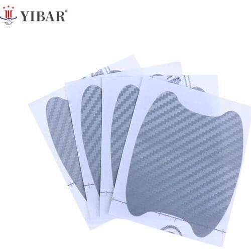 4Pcs/Set Car Door Sticker Carbon Fiber Scratches ResistantHandle Protection Film
