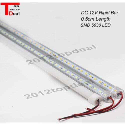 5Pcs 50cm DC12V SMD 5630/5730 LED Rigid LED Strip Bar Light+pc cover LED Bar Light tube (warm white / cool white)