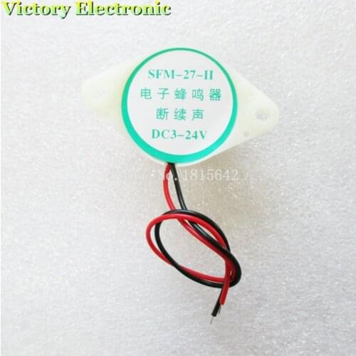 5PCS/LOT SFM-27 DC 3-24V 90DB Intermittent Beep Alarm Electronic Buzzer Sounder New DX