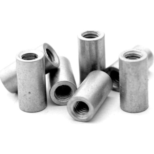 5pcs M3 416 round cylindrical screws column through hole nuts connection nut hand screw stud 4mm-6mm outer DIA 8mm-12mm long