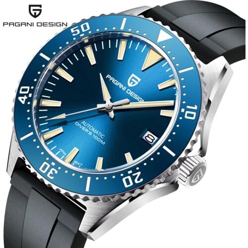 PAGANI DESIGN Luxury Men Automatic Mechanical Wristwatch NH35A Movement Stainless Steel Divers Watch Sapphire Glass Men Watches