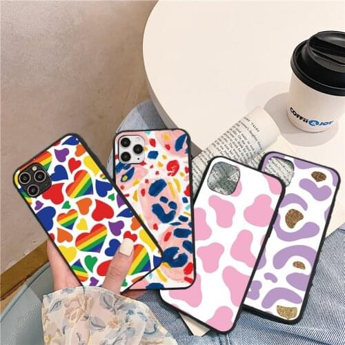 Cover on For Samsung Galaxy S10 S9 S8 S20 Note 20 Ultra 10 Plus Pro Lite 8 9 5 S10e S7 Edge J4 J6 Plus 2018 J5 J7 Cow Print Case