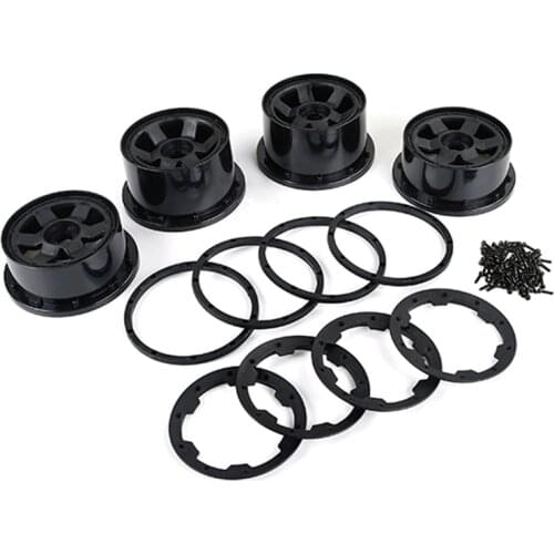 FBIL-Front and Rear Wheel Hub with Beadlock Ring Set Fit for 1/5 HPI ROFUN ROVAN KM BAJA 5B SS RC CAR PARTS