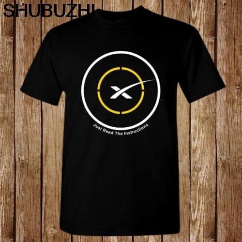 SpaceX Just Read The Instructions Logo Size S-5XL T-shirt men cotton t-shirts 4XL 5XL euro plus size drop shipping