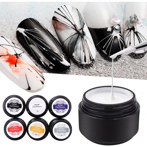 5ML Nail Painting Spider Gel Polish Lacquer Pure Color White Red Glitter Gold Pulling Silk Nail Art Design UV Varnish SAA10