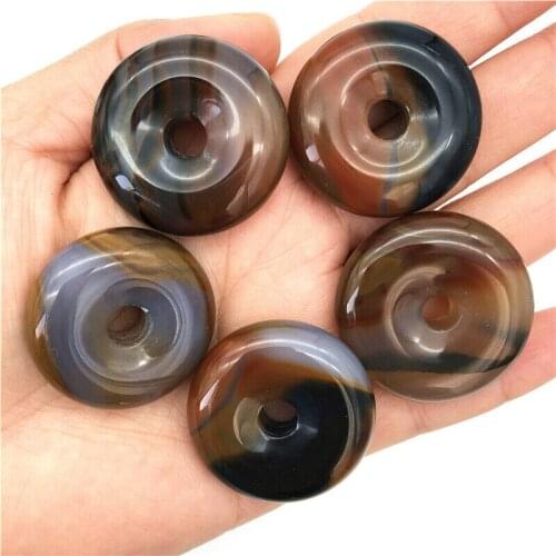 Beautiful Natural Agate Crystal Safe Buckle Polished Healing Crafts Jewelry Making DIY Natural Quartz Crystals