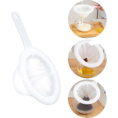 Hot! 100/200/400 Mesh Kitchen Ultra-fine Mesh Strainer Kitchen Nylon Mesh Filter Spoon Suitable For Soy Milk Coffee Milk Yogurt