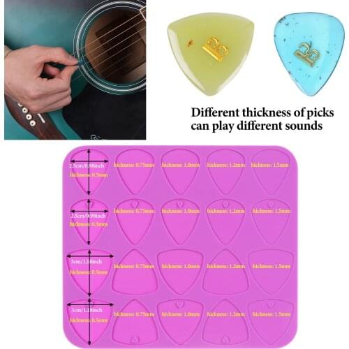 Guitar Picks Resin Molds Silicone Guitar Plectrums Universal Guitar Picks