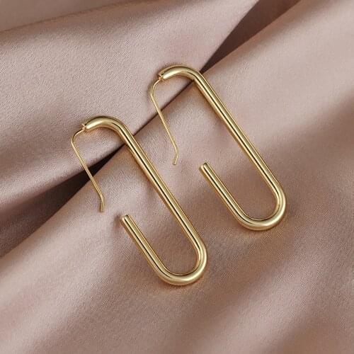 Fashion NEW Simple Geometric Stud earrings Femininity Exaggerated Punk Style Earrings Adorn Article