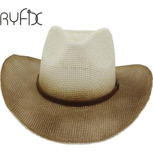 Fashion style cowboy straw hats for men and women outdoor vacation sun hats sun protection hats HA44