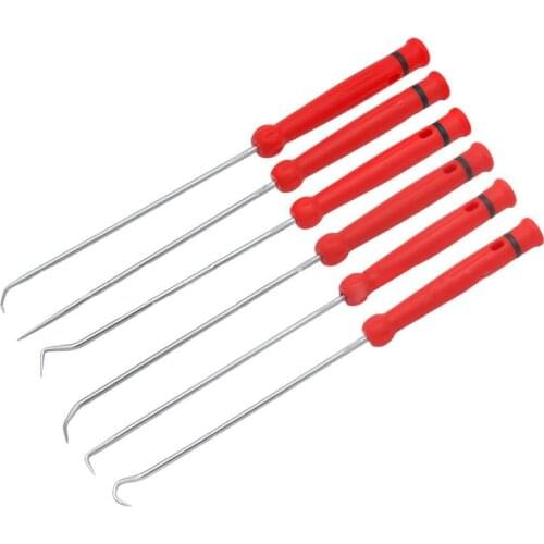 Free Shipping NEW Hot 6Pcs 255mm Car Auto Vehicle Oil Seal Screwdrivers Set O-Ring Seal Gasket Puller Remover Pick Hooks Tools