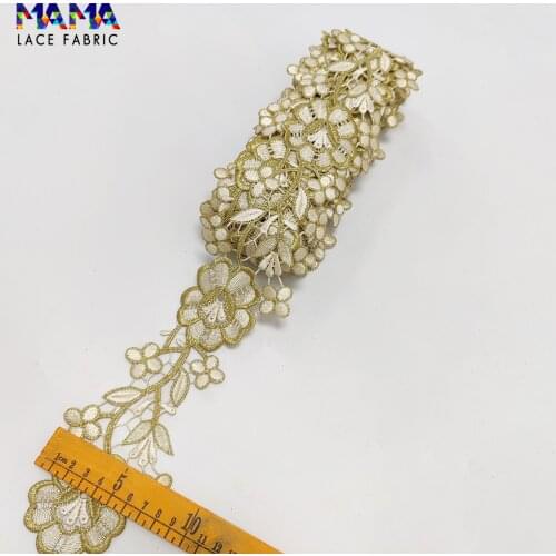 New Style!! 5 Yards African Lace Fabric 2021 High Quality 100% Cotton Sewing Ribbon For Crafts Sewing DIY Dresses Material