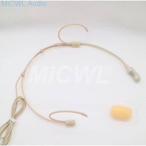 Unidirectional-Cardioid Headset Condenser Headworn High Quality Microphone Beige For Sennheiser Shure AKG Audio Technica Mipro