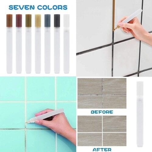 Ceramic Floor Tile Crevice Whitening Pen Wall Color Repair Pen 7 Colors