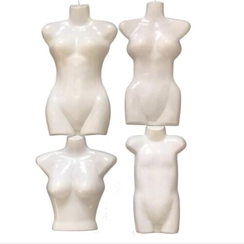 Female mannequin body half-length male plastic chest mannequin body clothes display rack hanging board dummy 10pc/lot B063