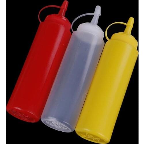 Plastic Squeeze Bottle Dispenser 8oz for Sauce Vinegar Oil Ketchup Cookling tools Kitchen Accessories