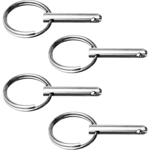 DECK HINGE Quick Release Pins Stainless Steel Marine Bimini Top Fittings, Set Of 4