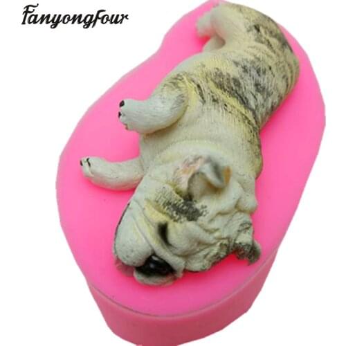 3D Bulldog Silicone Cake Mould Cake Decoration For Bakery Products, Kitchen Utensils, Soap, Chocolate Molds