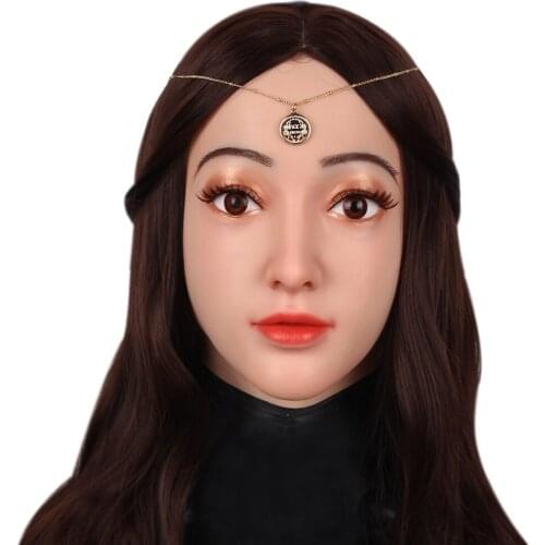 Silicone Realistic Headgear Goddess Female Handmade Face Crossdress Dragqueen Transgender
