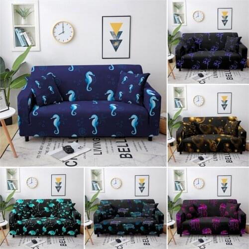 Luminous Animal Elastic Sofa Cover For Living Room Stretch Spandex Sofa Slipcover Polyester Loveseat Couch Cover Furniture Decor