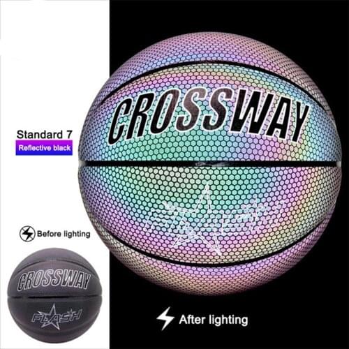Glowing Reflective Basketball Ball 7 Personality Night Playing Equipment Cool Luminous Basketball For Adult Men Boys Teenager