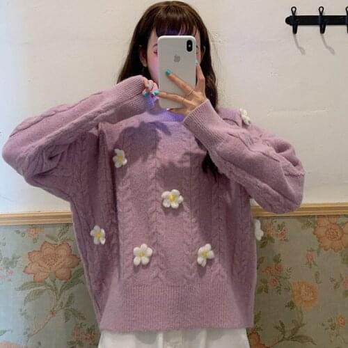 Hstar Knitted Sweater Autumn Women Korean Fashion Harajuku Pullovers Kawaii Clothes TopsWinter Long Sleeve 2021 suéter