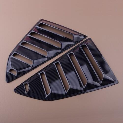 ABS Carbon Fiber Texture Rear Side Window 1/4 Quarter Louver Side Vent Cover Trim fit for Chevy Camaro 2016 2017 2018