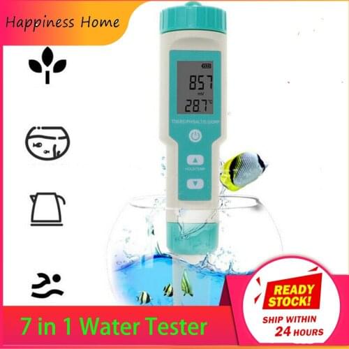 7 in 1 Water Tester PH Meter TDS EC Temperature Digital Water Testing Pen Salinity SG ORP Meter Detector Water Quality Monitor