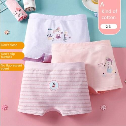 Girls Panties Kids Cotton Underwear Childrens Briefs Cartoon Short 5Pcs/lot