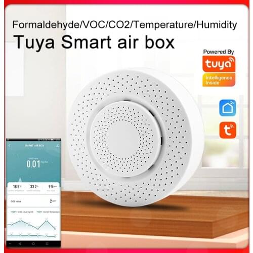 Tuya Intelligent Air Box Works With Zigbee Gateway USB Power Remote Control Carbon Dioxide Temperature And Humidity Monitor