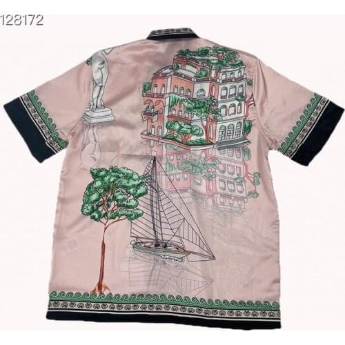 W2066 Fashion Mens Shirts 2021 Runway Luxury famous Brand European Design party style Mens Clothing