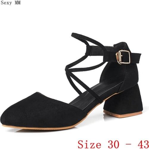 Pumps Women Oxfords Career D'Orsay Shoes High Heels Woman Med High Heel Shoes Small Plus Size 30 31 32 33 - 40 41 42 43