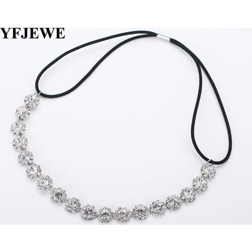 YFJEWE Fashion Hair Jewelry Women Bride Party Elegant Crystal Austrian Wedding Hair Accessories Hairbands Women Party Gift #H028