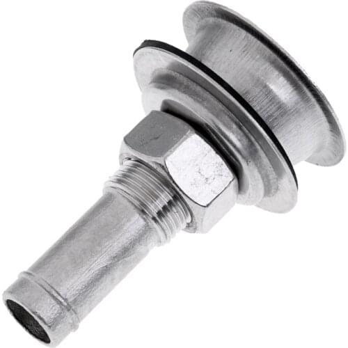 316 Stainless Steel Straight Thru Hull Scupper Valve Fuel Gas Tank Vent - Fits 3/4 inch 19mm I.D. Hose