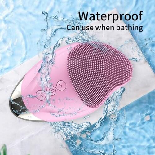 Silicone Face Cleansing Brush Sonic Vibration Electric Facial Cleanser Skin Deep Washing Massage Brush Anti Aging Face Beauty