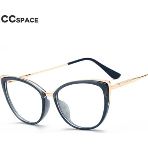 49728 Spring Leg Cat Eye Anti Blue Light Optical Glasses Frames Women Fashion Computer Eyeglasses