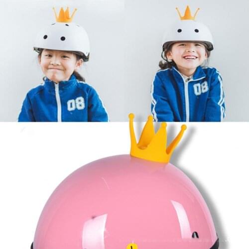 80% Hot Sales!! Helmet Crown Decor with Suction Cup Silicone Cute Motorcycle Helmet Crown for Kids