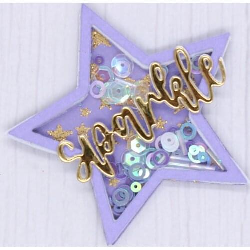 ZFPARTY Sparkle Star Shaker Bag Topper Metal Cutting Dies Scrapbook Paper Craft Decoration dies scrapbooking