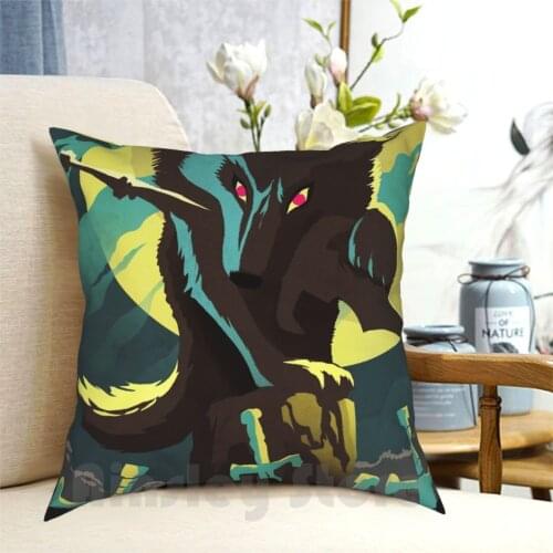 Sif The Great Grey Wolf Pillow Case Printed Home Soft DIY Pillow cover Dark Souls Videogame Art Sif Great Grey Wolf Dark