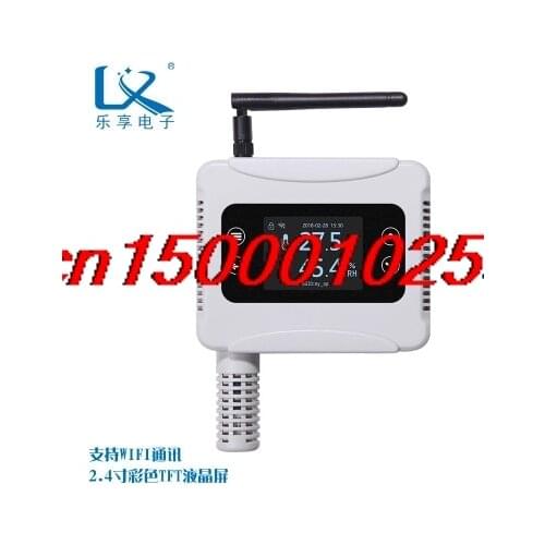 FREE SHIPPING WF7005 Color screen display temperature sensor network temperature and humidity transmitter Ethernet temperature a