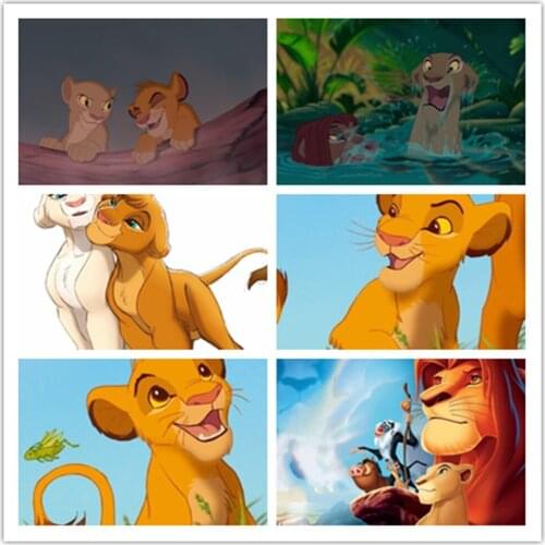 Disney Classic Cartoon Lion King Diamond Painting Rhinestone Embroidery Cross Stitch Kit Painting Mosaic Artist Home Decoration