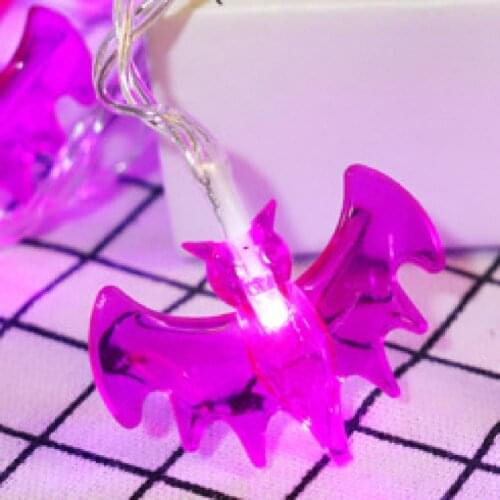 Long High-quality Purple LED Bats Fairy Lights Plastic Halloween String Lights Horrific for Home