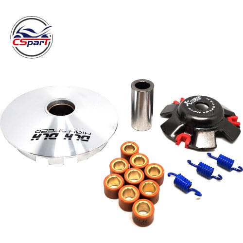 GY6 125cc 150cc High Performance Racing Variator Kit with Roller Weights Driving Pulley for 152QMI 157QMJ Scooter Moped
