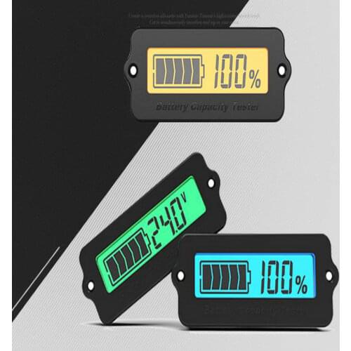 8-78v LCD battery level indicator with shell for lead acid lithium battery coulomb meter& voltmeter electric bike scooter parts7