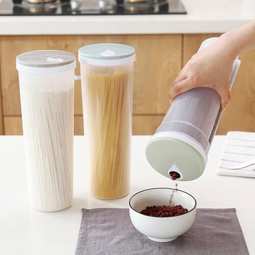 Kitchen food Storage bottle jar Box for noodles, whole grains noodle box,Plastic Clear Container household large-capacity sealed