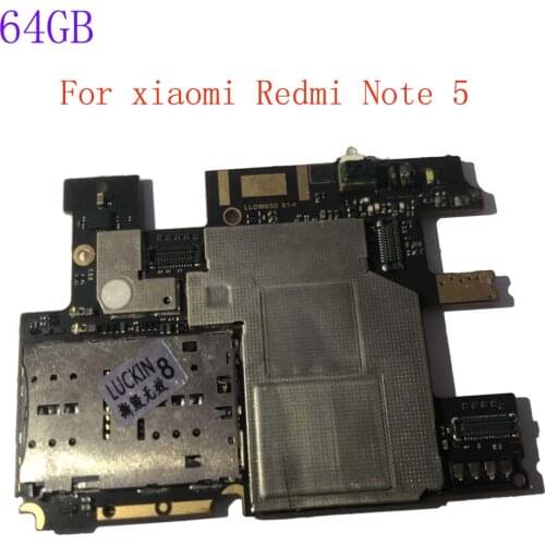 Tested Unlocked Original For xiaomi Redmi Note 5 motherboard With Full Chips Circuits Flex Cable Logic For Redmi Note 5 Pro Boar